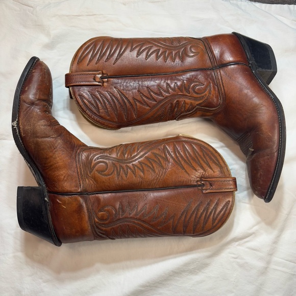 Vintage ACME Men’s Cowboy Brown Boots Size 10 - Picture 3 of 9